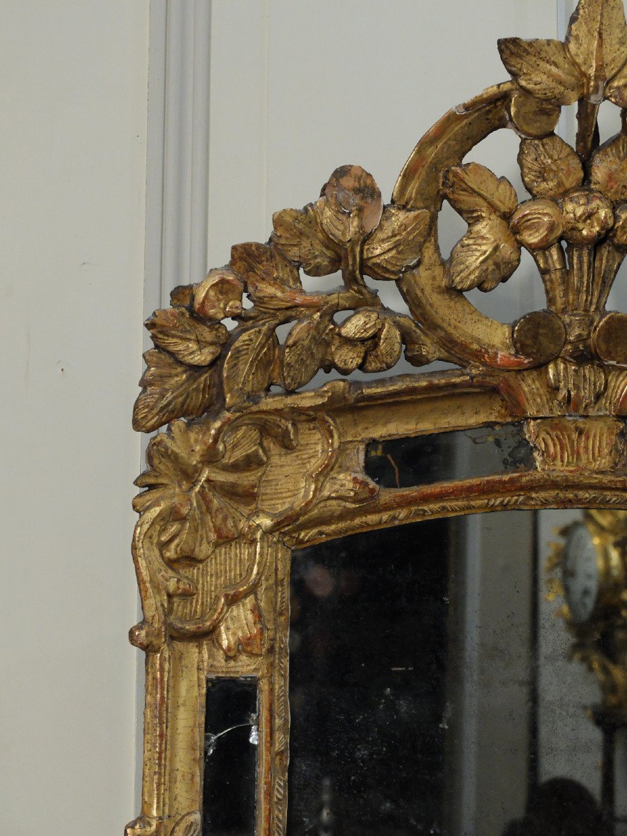 Miroir à parecloses d'époque Louis XV-photo-3