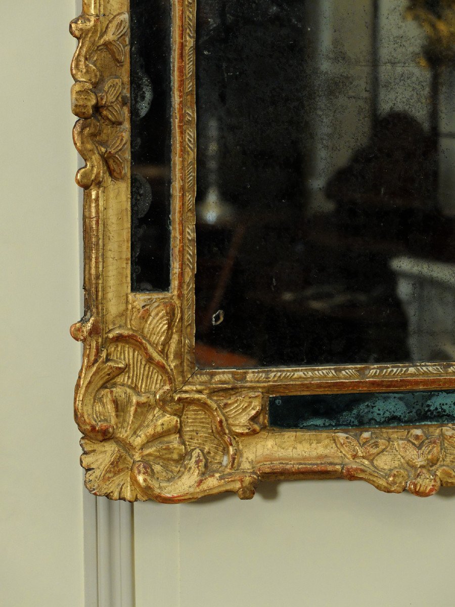 Miroir à parecloses d'époque Louis XV-photo-2