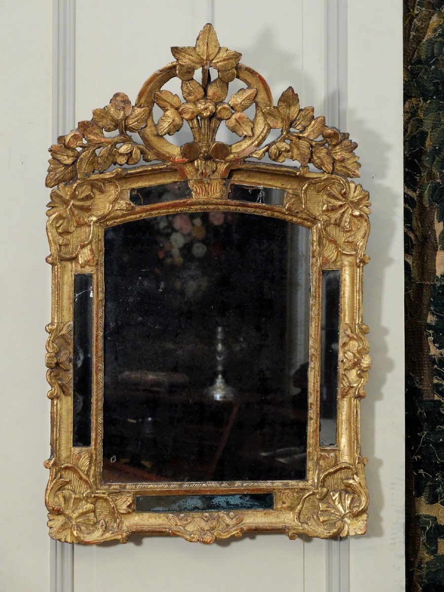 Miroir à parecloses d'époque Louis XV