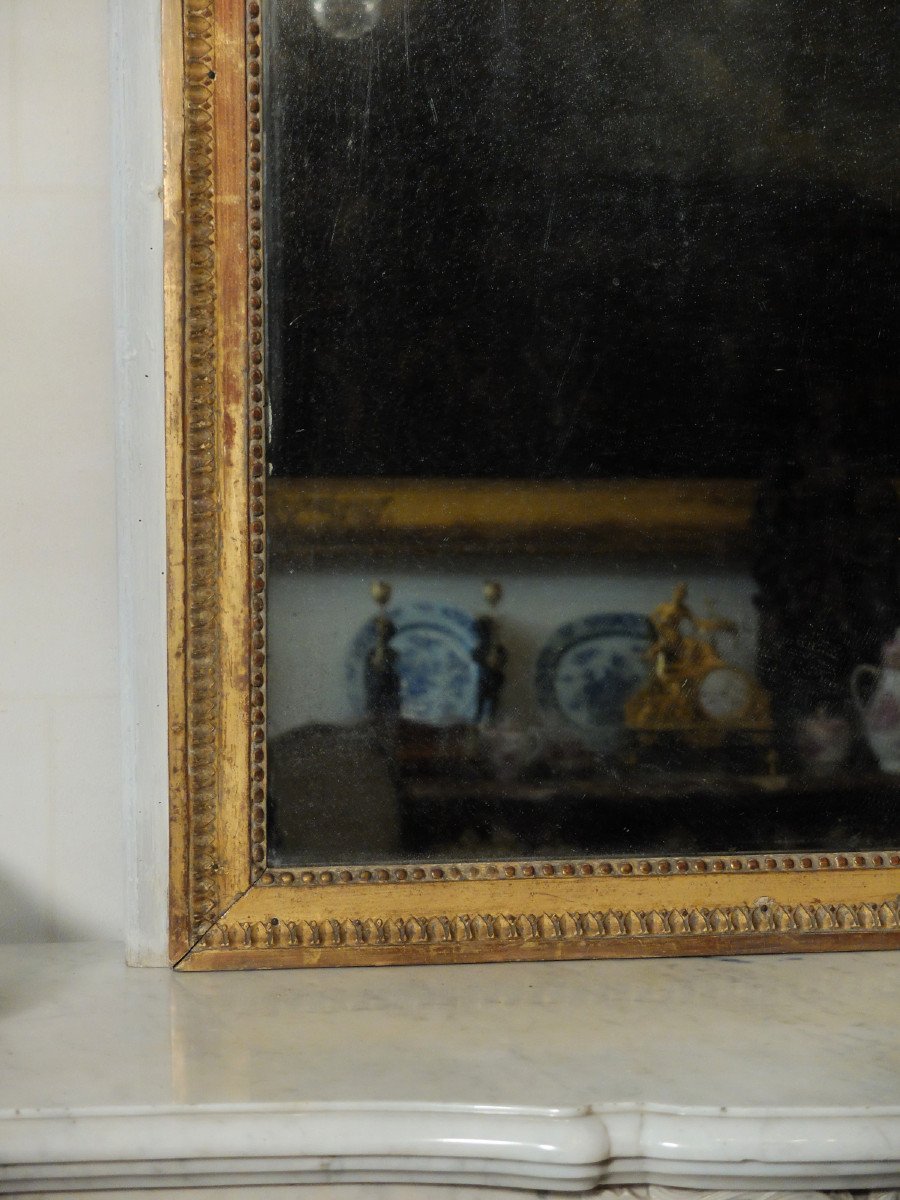 Louis XVI Period In-between Mirror In Gilded Wood-photo-3
