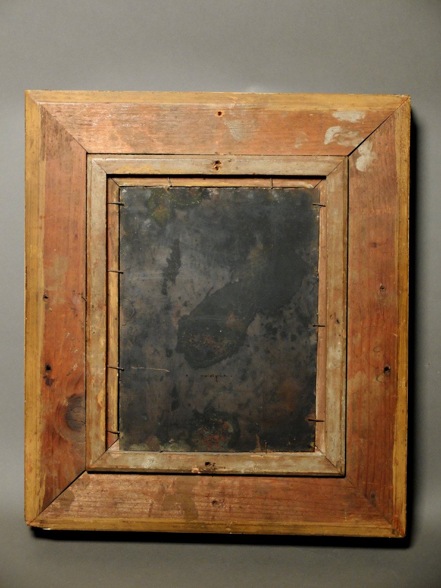 Oil On Copper Late 18th Century-photo-3
