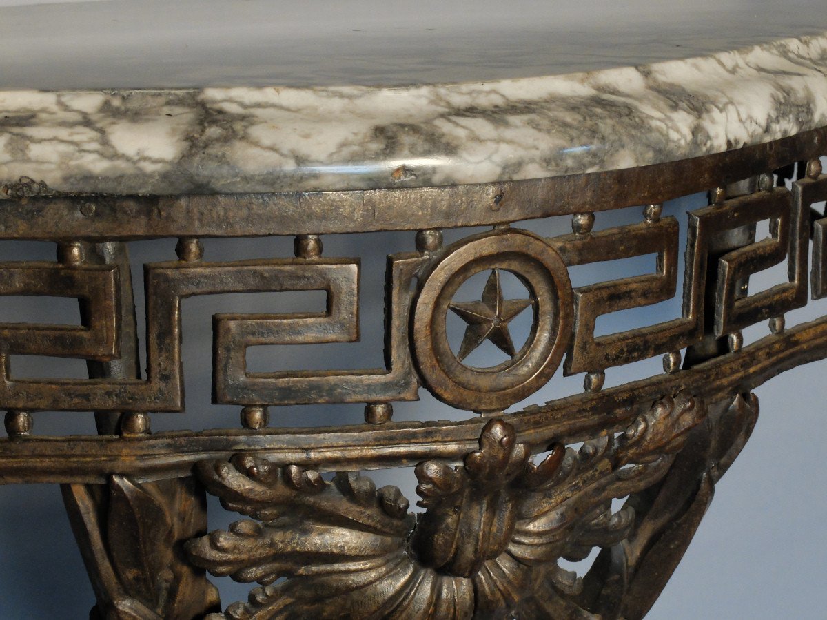 Console Transition en fer forgé, circa 1760/70-photo-4