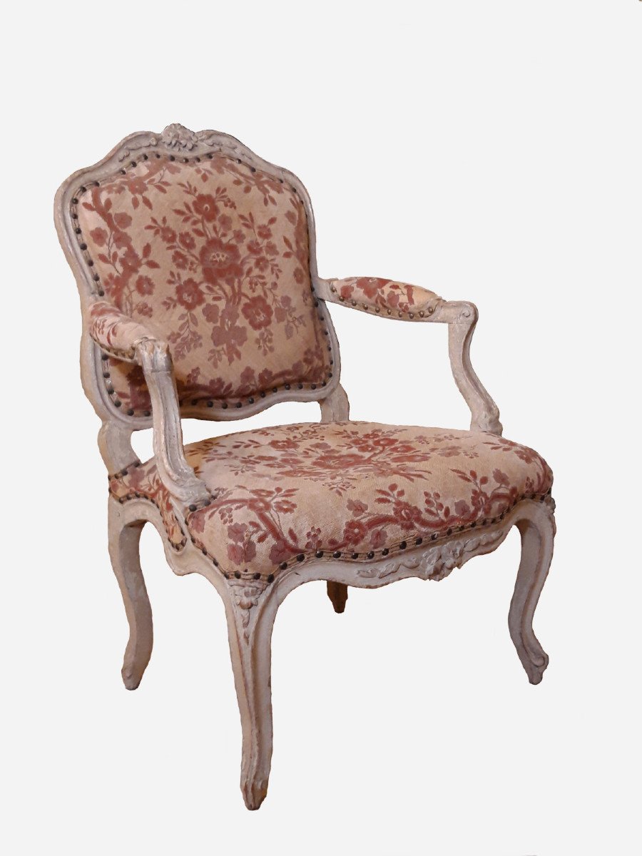 Set Of 4 Queen's Armchairs By Pierre Nogaret, Circa 1765-photo-2