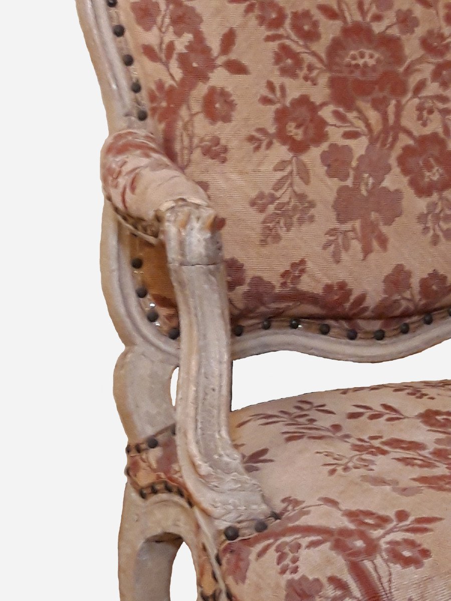 Set Of 4 Queen's Armchairs By Pierre Nogaret, Circa 1765-photo-2