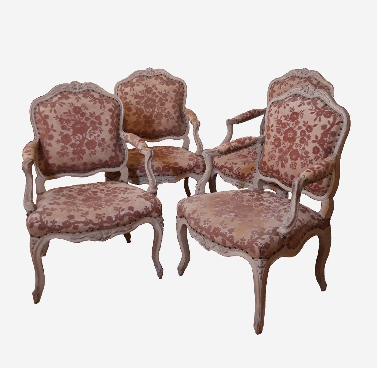 Set Of 4 Queen's Armchairs By Pierre Nogaret, Circa 1765