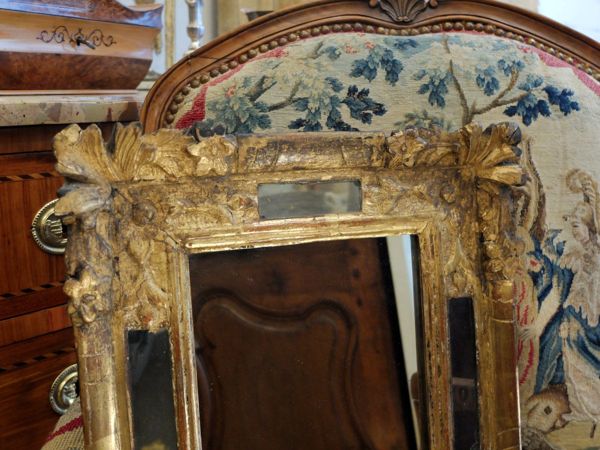 Small Louis XV Period Mirror With Parecloses-photo-3