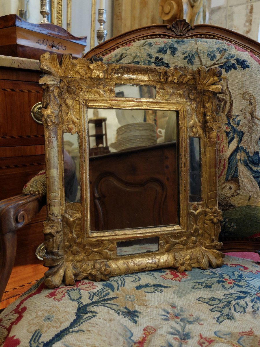 Small Louis XV Period Mirror With Parecloses