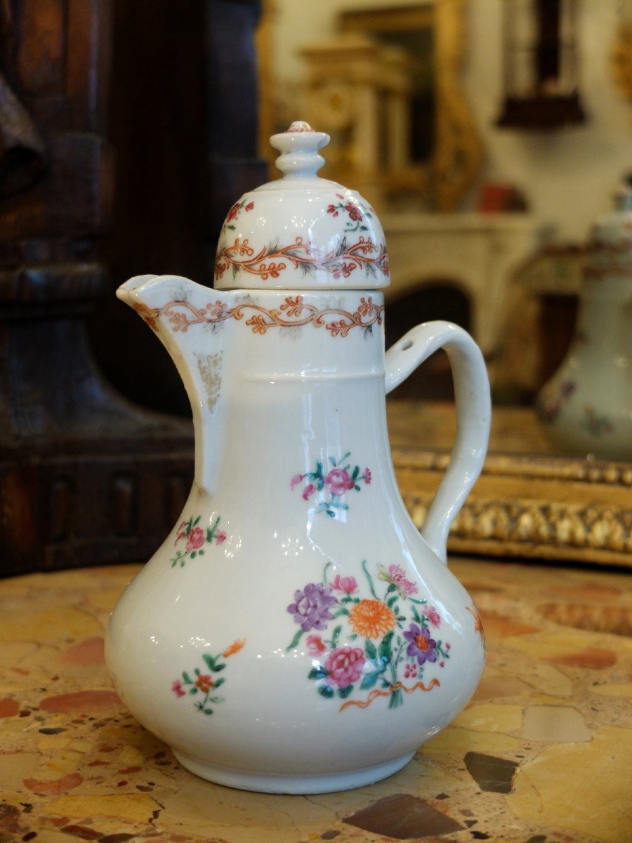 Jug And Its Cup, East India Company, 18th Century.-photo-2