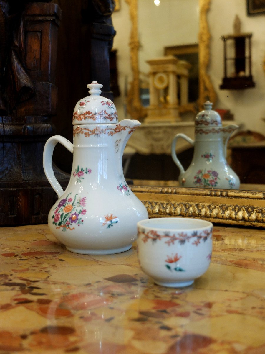 Jug And Its Cup, East India Company, 18th Century.