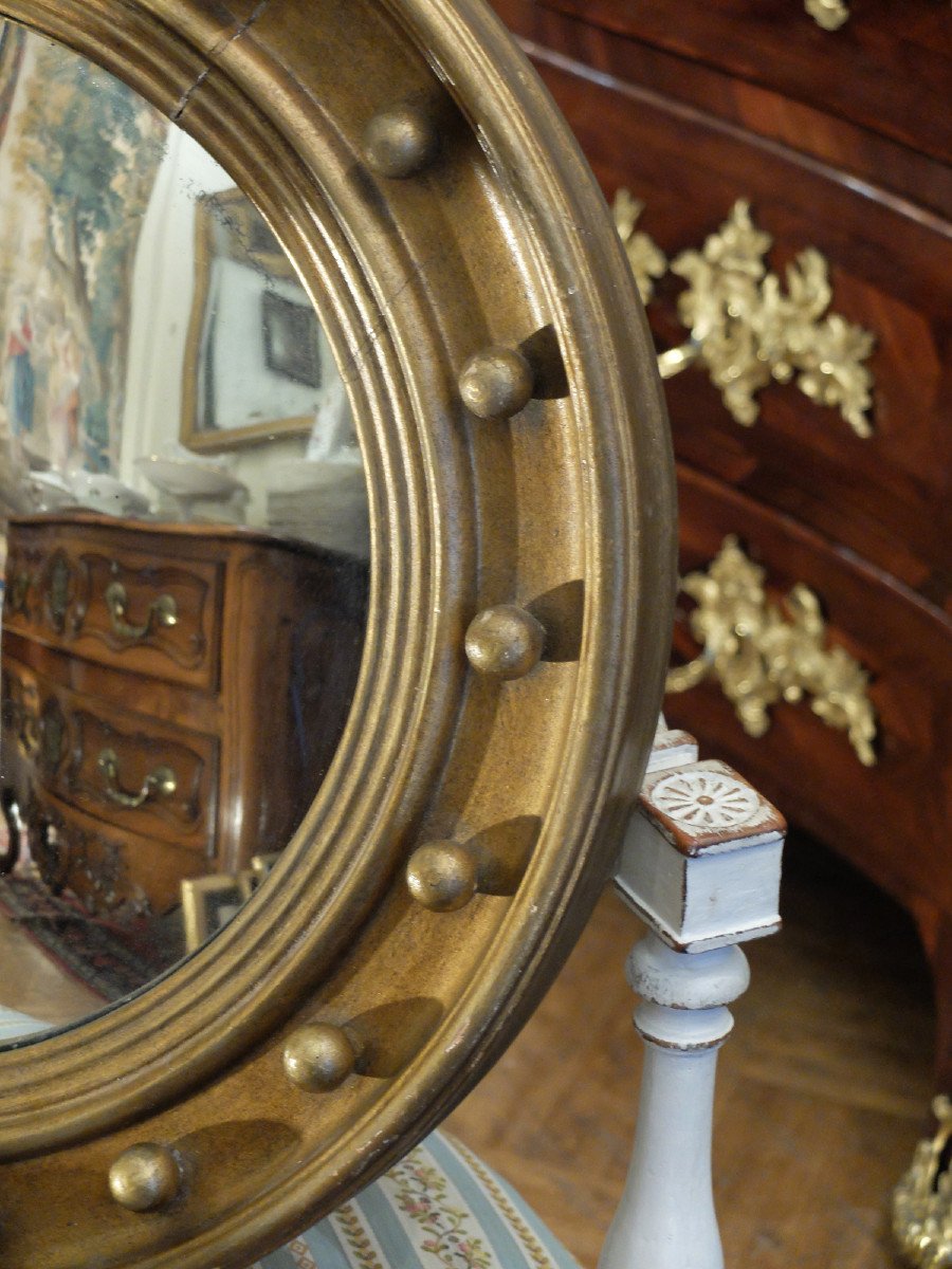 Witch Mirror In Gilded Wood-photo-2