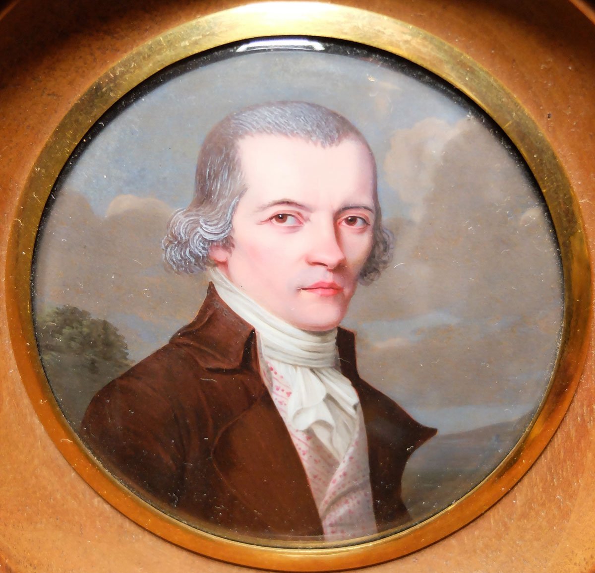 Portrait Of Mr Moncand Roux - Enamelled Miniature