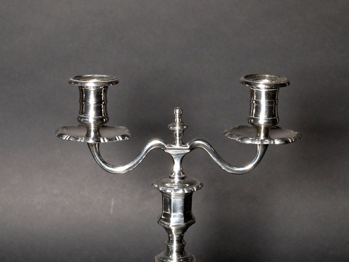 Pair Of Candelabra Forming Ends Of A Table - 18th Century-photo-3