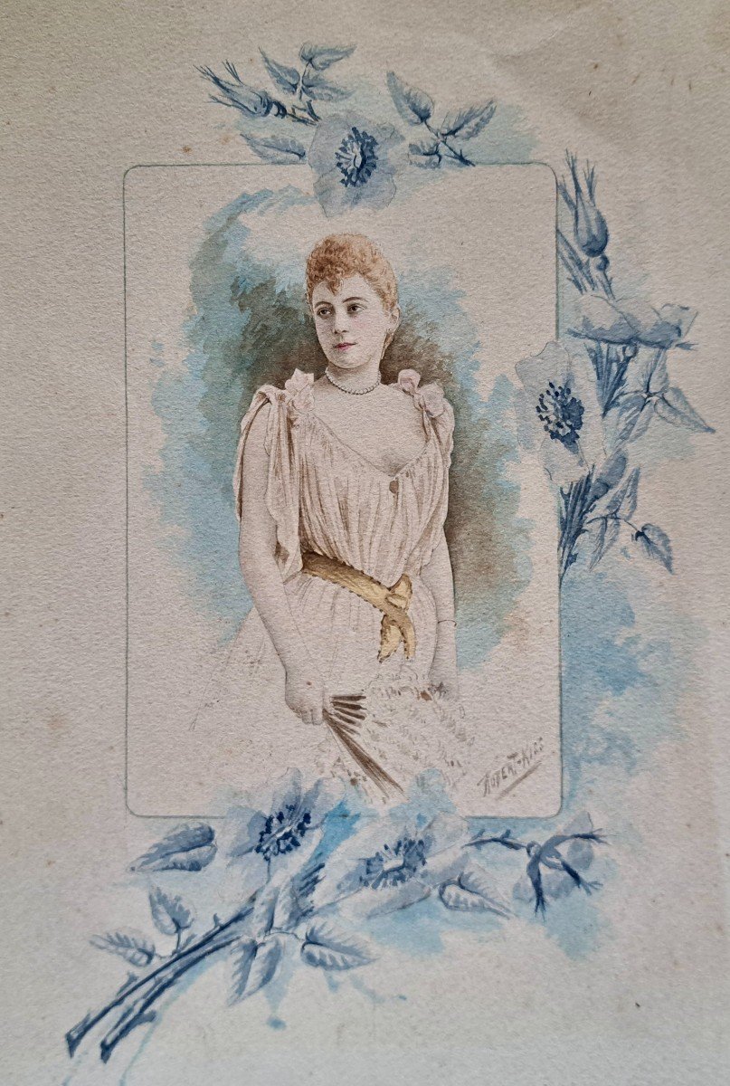 16 Watercolors Robert Kiss (19th-20th Century) Paris Belle époque Actress Singer Cabaret Theater-photo-4