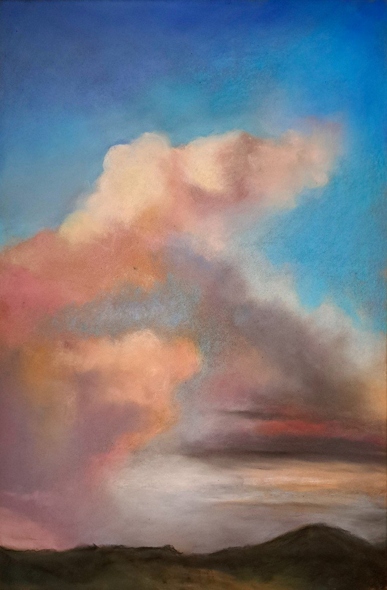 Pastel étude de ciel "ces merveilleux nuages"