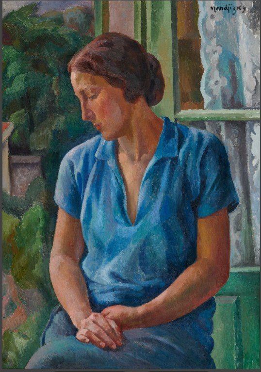 Maurice Mendjizky (1890-1951) Portrait Of Rose The Artist's Wife-photo-2