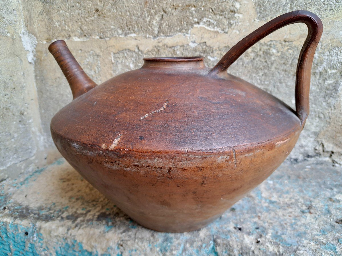 French South West Terracotta Jug -photo-4