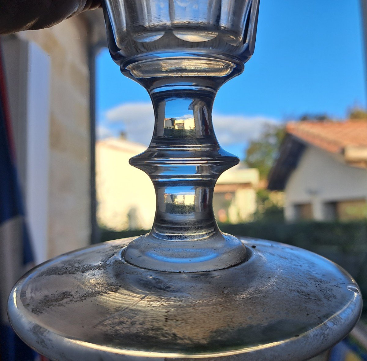 Grand verre de mariage  XIXe siècle-photo-3