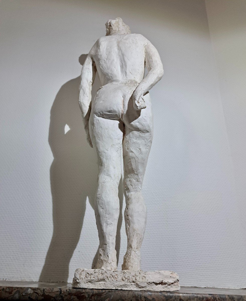 Bertin (19th-20th) Original Studio Plaster Cast Of A Naked Woman-photo-2