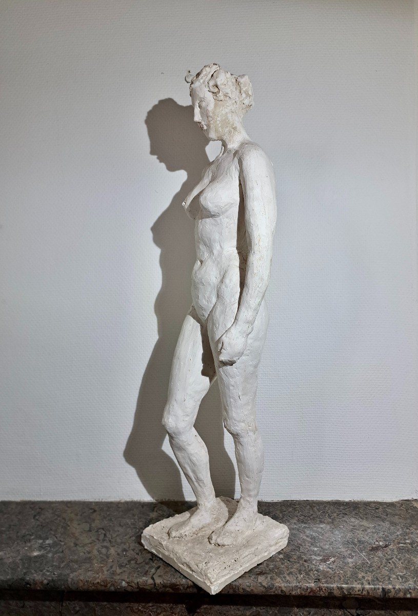 Bertin (19th-20th) Original Studio Plaster Cast Of A Naked Woman