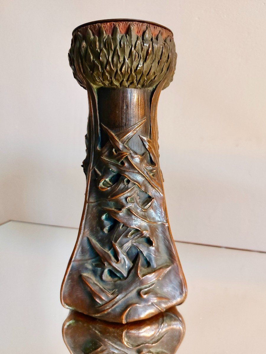 Vase en bronze art nouveau signé Géo