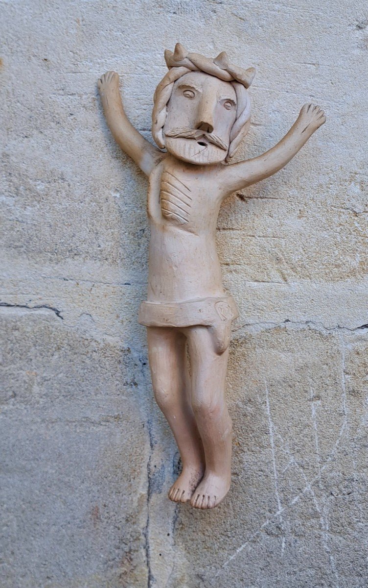 Rosa Ramalho (1888-1977) Christ In Terracotta Portuguese Popular School