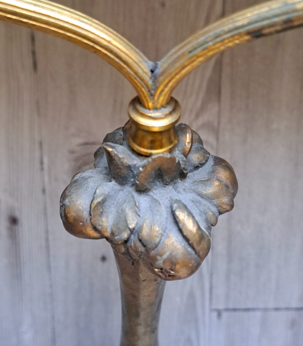 Albert Marionnet (1852-1910) Art Nouveau Period Bronze Lamp-photo-5