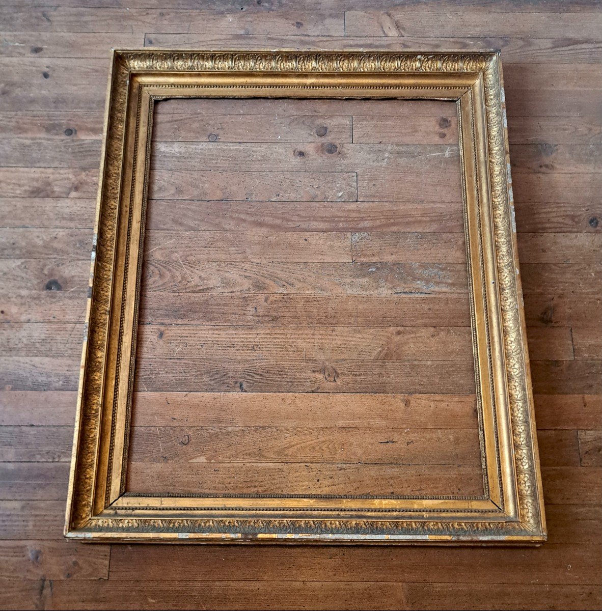 Restoration Period Gilded Wooden Portrait Frame