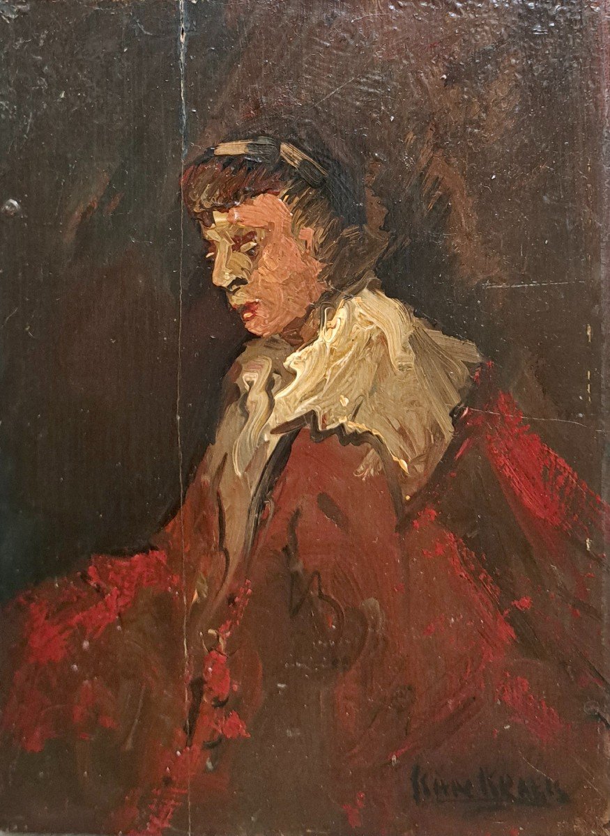 Oil Study On Panel Portrait Of A Religious Man Bears The Signature Of Isaac Israëls