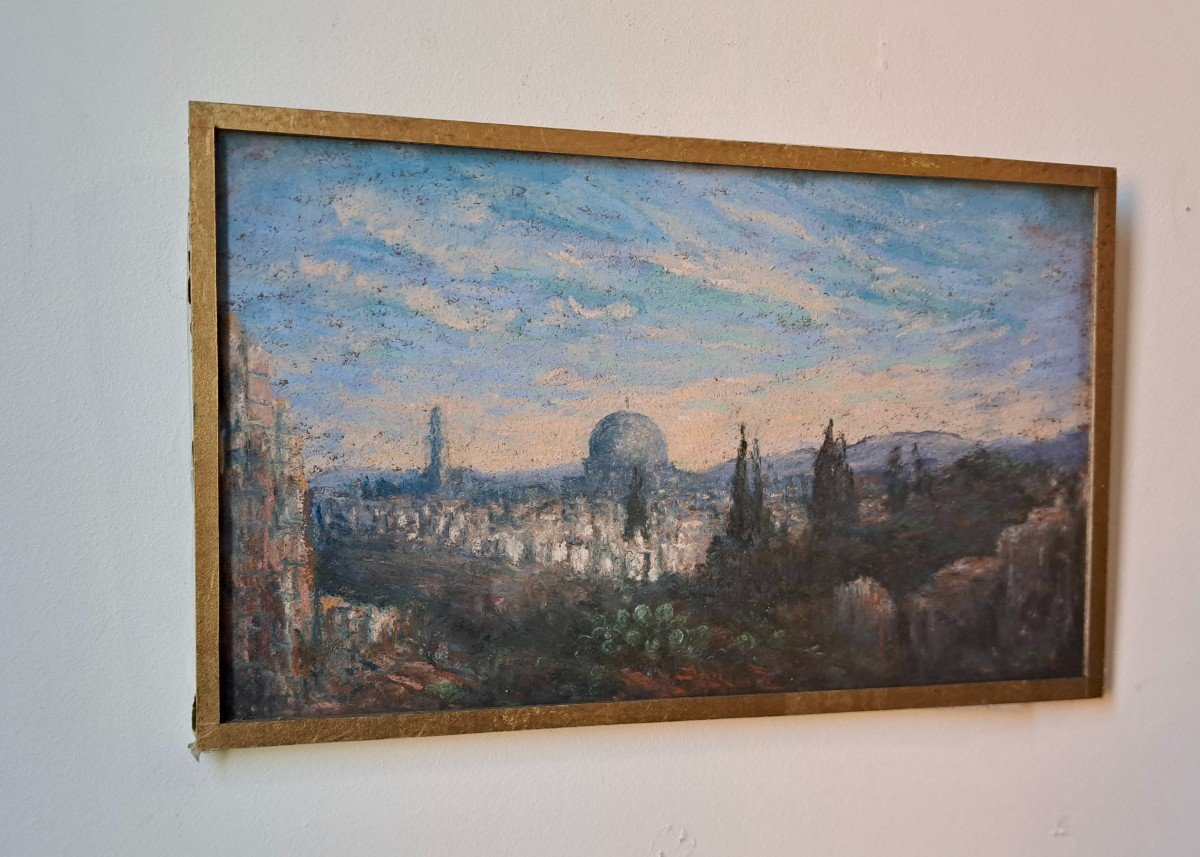 Orientalist School View Of The Dome Of The Rock In Jerusalem -photo-2