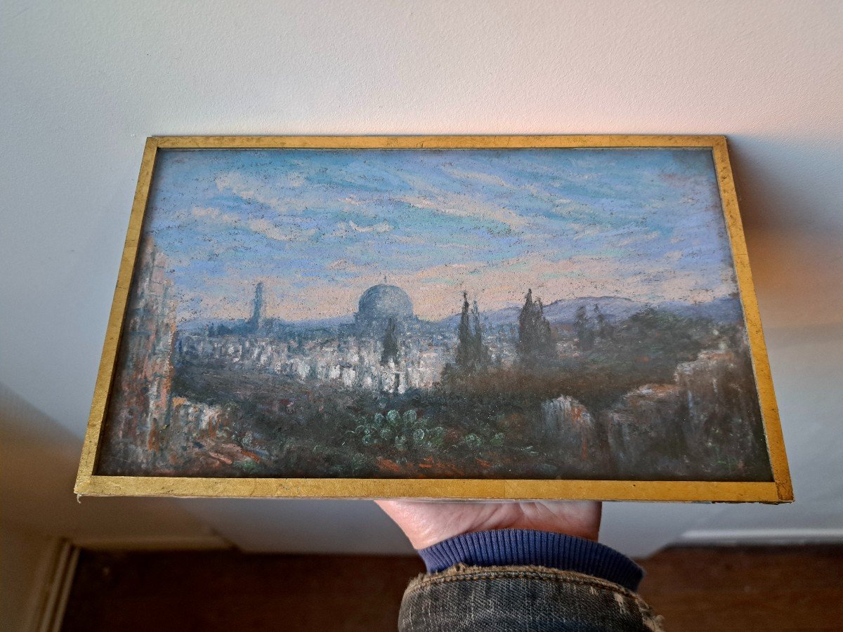 Orientalist School View Of The Dome Of The Rock In Jerusalem -photo-3