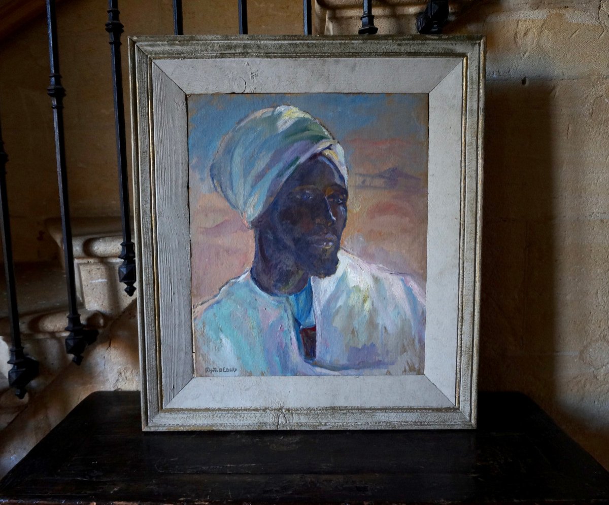 Myrto DEBARD (1900-1983) Portrait d'homme Touareg 