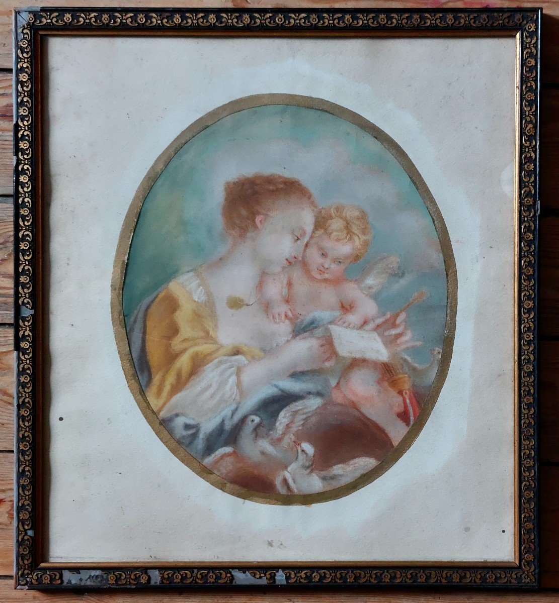 Pair Of 18th Century French School Pastels -photo-1