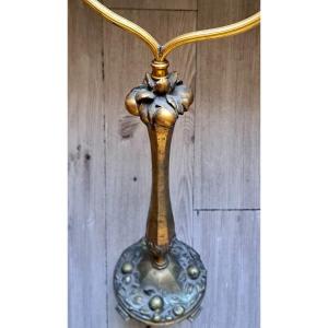 Albert MARIONNET (1852-1910) Lampe d'époque art nouveau en bronze