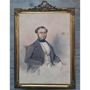 Suiveur de Théodore Chassériau portrait d'homme daté 1847