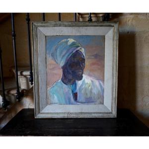 Myrto DEBARD (1900-1983) Portrait d'homme Touareg 