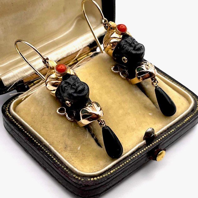 4556. Moorhead Gold Earrings-photo-2