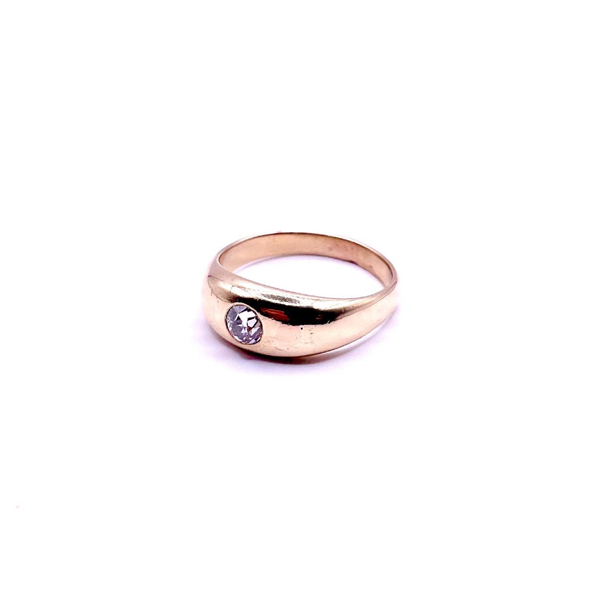 0170. Gold Ring With Diamond-photo-3