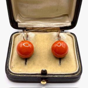 4949. Boucles d'Oreilles Corail