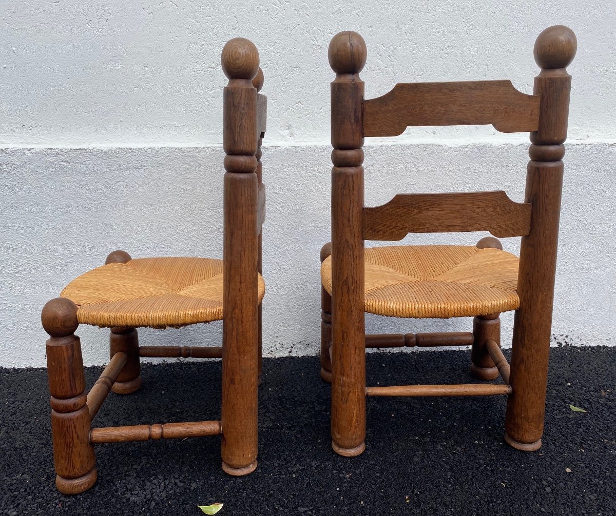 Paire De chaises basses Par Charles Dudouyt 1940-photo-2