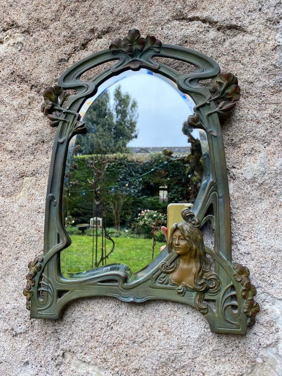 Miroir  Art Nouveau par Guénardeau début XXème-photo-2