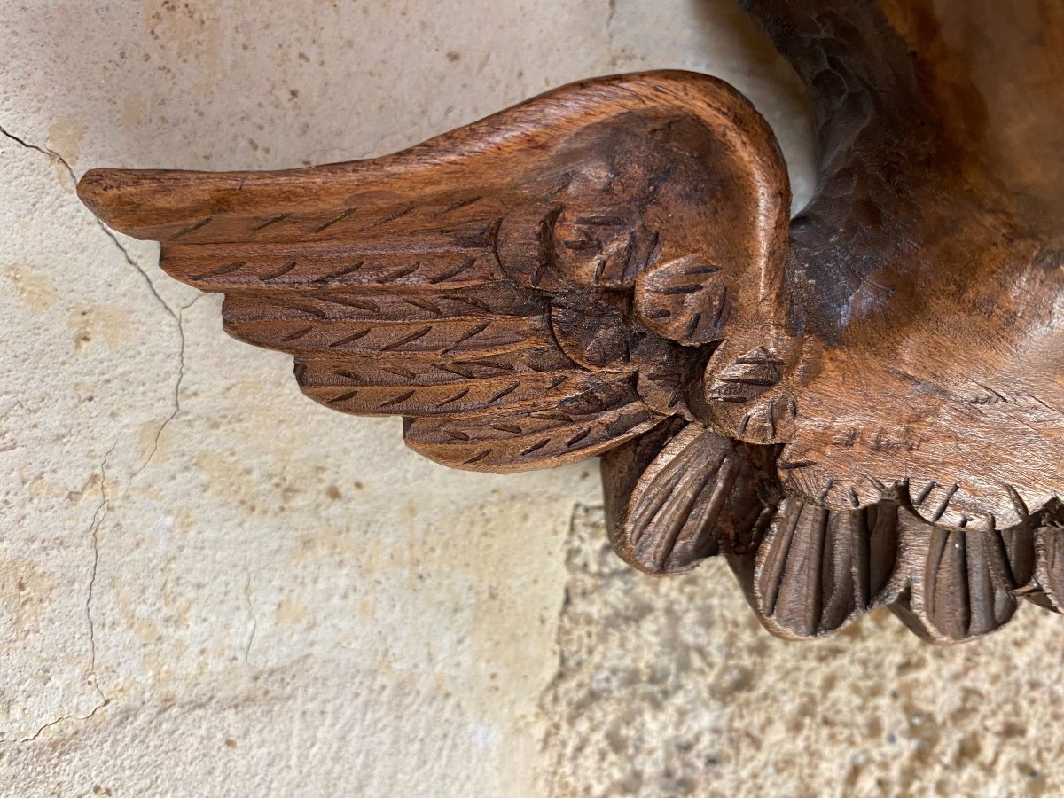 Tête d'Ange En Bois Sculpté, XIXème-photo-1