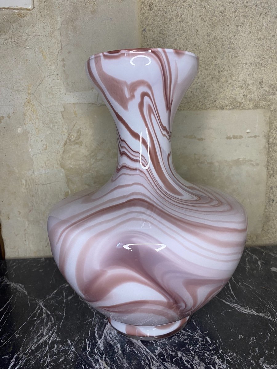 Vase Murano Opaline Florence, années 70