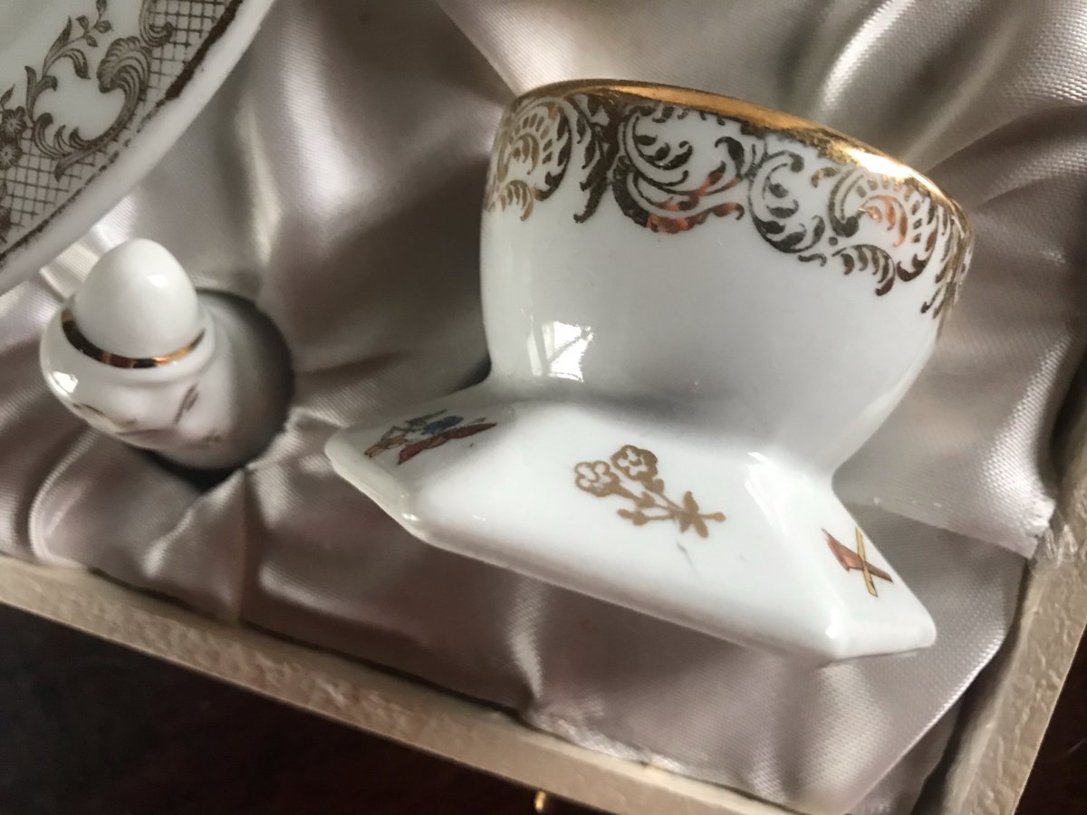 Children's Plate And Egg Cup Box, Lucien Michelaud, Limoges-photo-5