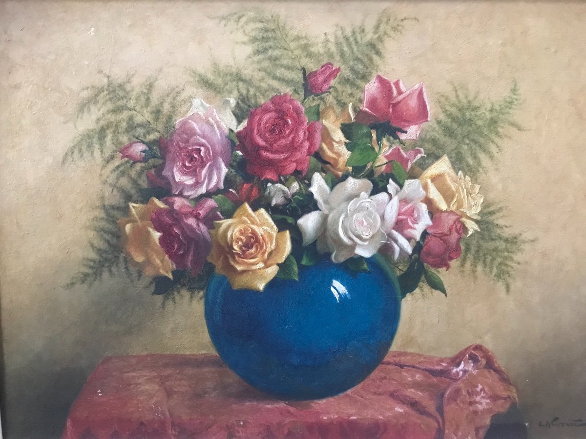 Bouquet De Fleurs Léon Noireaut 1890-1960-photo-3