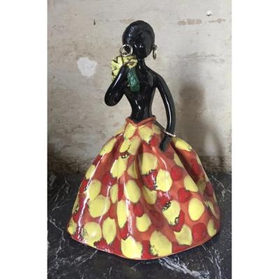 African Woman In Ceramic, 50s-60s