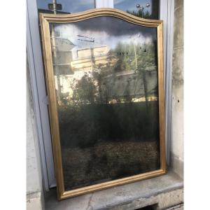 Gendarme Hat Mirror In Golden Wood 151 X 103 Cm