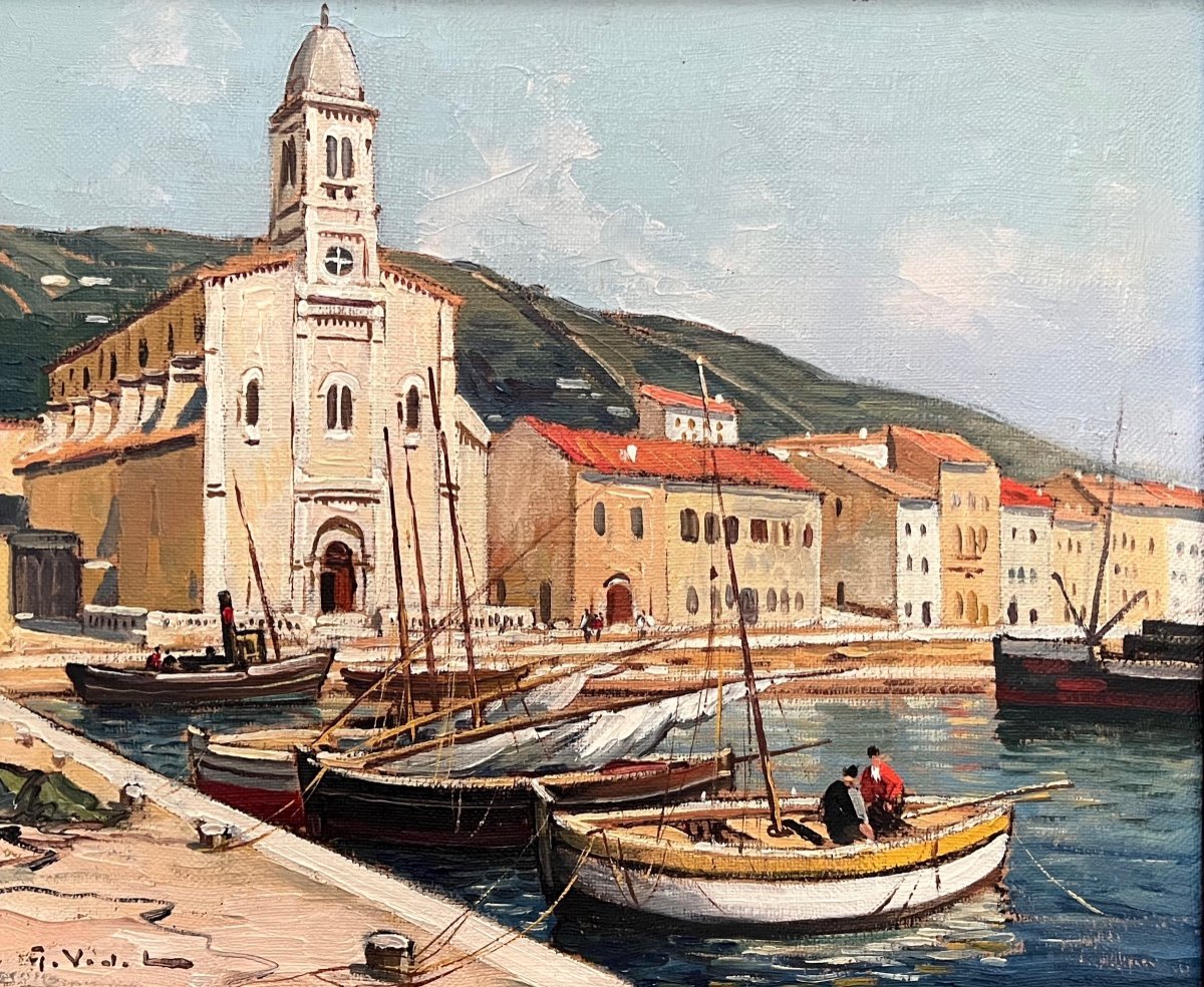 Gustave Vidal (1895-1966) Avignon Provence Collioure Eglise à Port-Vendres