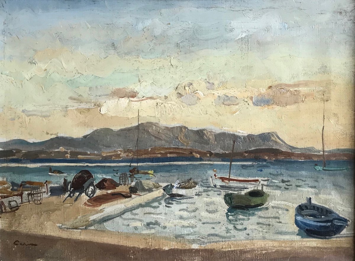 Edmond Ceria (1884-1955) Paris Evian Provence Marseille Marine Port De Sanary