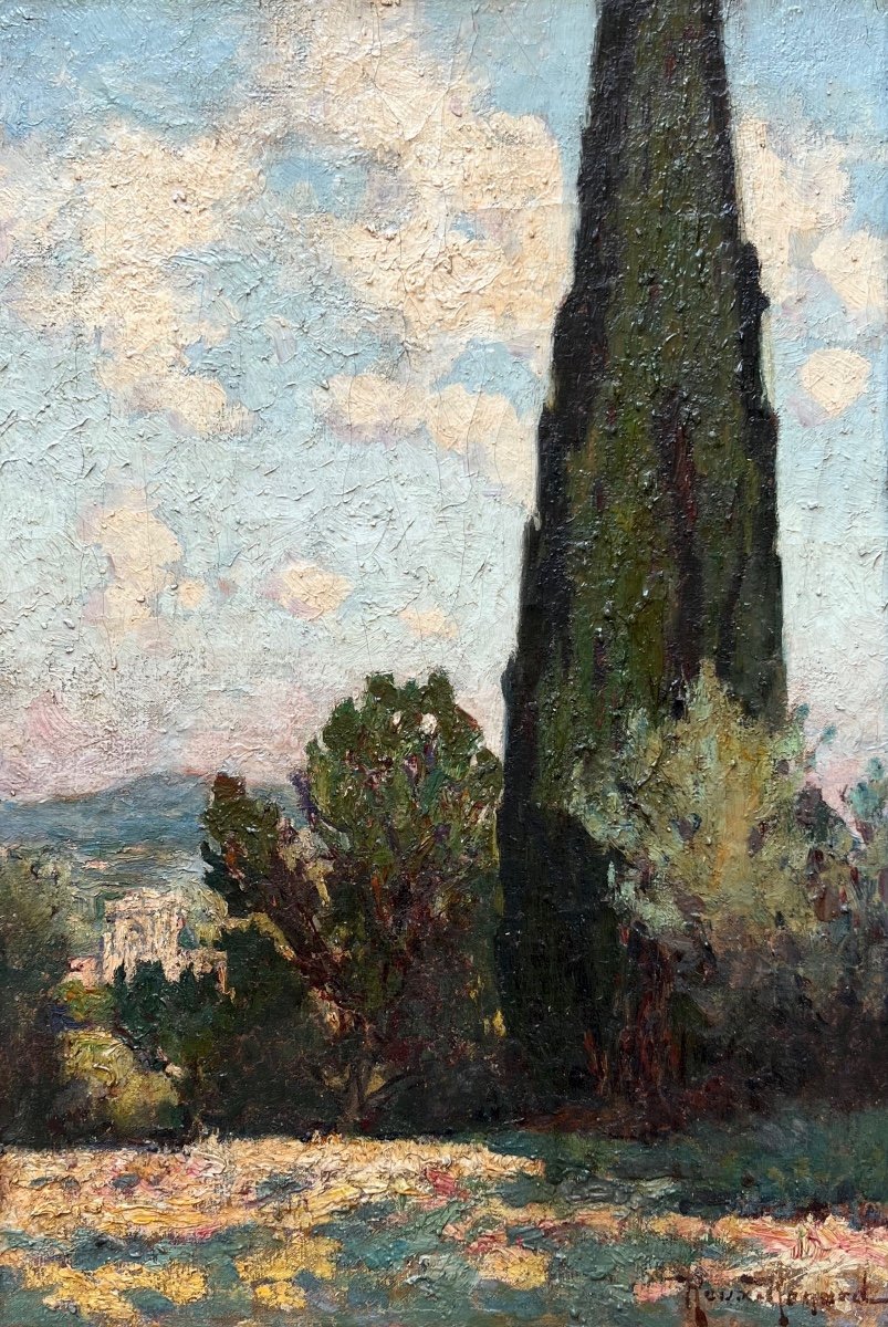 Marius Roux-renard (1870-1936) Provence Orange Avignon Colline Des Mourgues-photo-3