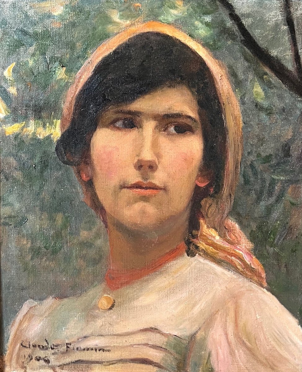 Claude Firmin (1864-1944) Avignon Provence  Groupe Des Treize Portrait De Femme 1900-photo-1